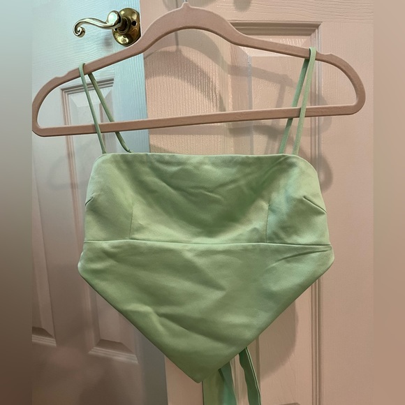 Princess Polly Green Scarf Top - Picture 1 of 4